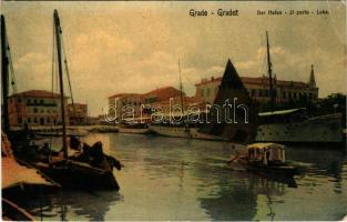 1911 Grado, Gradez, Der Hafen / JI porto / Luka / port (Rb)