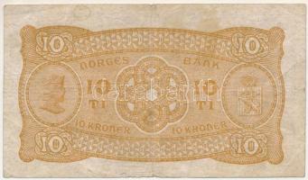 Norvégia 1943. 10K T:F, tűzőgéplyuk
Norway 1943. 10 Kroner C:F, stapler holes
Krause P#8