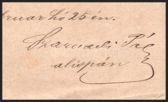 1874 Dés (Erdély), kézzel írt dokumentum az alispán saját kezű aláírásával