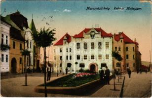 1918 Marosvásárhely, Targu Mures; Református Kollégium. Révész Béla kiadása / Calvinist boarding school (kopott sarkok / worn corners)