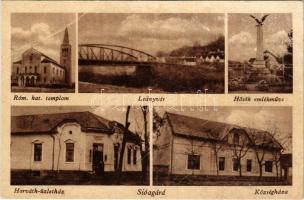 Sióagárd, Római katolikus templom, Leányvár, Hősök emlékműve, községháza, Horváth üzletház és saját kiadása (EB)