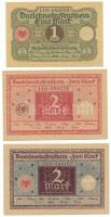 Németország / Weimari Köztársaság 1920. 1M + 2M (2xklf) T:AU, sarokhajlás Germany / Weimar Republic 1920. 1 Mark + 2 Mark (2xdiff) C:AU, folded corner Krause P#58, P#59, P#60