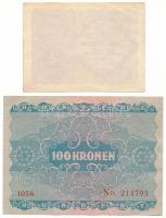 Ausztria 1922. 2K + 100K T:VF-F szép papír, folt
Austria 1922. 2 Kronen + 100 Kronen T:VF-F fine pa...