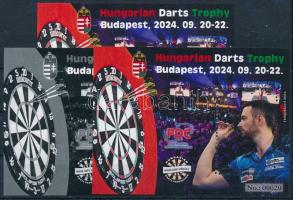 2024 Hungarian Darts Trophy 3 db-os emlékív garnitúra (No. 00020)