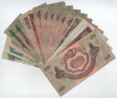 18db-os vegyes pengő és Vörös Hadsereg pengő bankjegy tétel T:F,VG