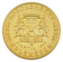 ~2000. "Soroksárért Érdemérem" kétoldalas aranyozott fém érdemérem (50mm) T:AU (eredetileg...