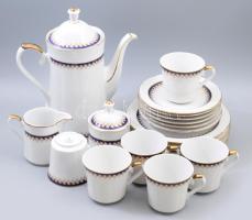 Kirchenlamitz Qualität-Porzellan vintage 21 részes kávés készlet. Teljes, jelzett, hibátlan.