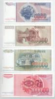 Jugoszlávia 1985-1989. 5000D - 100.000D (4xklf) T:AU
Yugoslavia 1985-1989. 5000 Dinara - 100.000 Di...