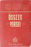 Sík Sándor összes versei 1910-1940. Bp., 1910, Szent István Társulat. Kiadói papírkötés, címlap gerincnél szakadt, borító sérült, kopottas állapotban.