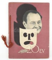 1953 Biczó András (1888-1957) festő humoros nyomtatott alkotása a Color grafikai műhely 20 éves jubileumára