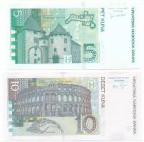 Horvátország 2001. 5D + 2012. 10D T:AU
Croatia 2001. 5 Dinara + 2012. 10 Dinara C:AU
Krause P#37, ...