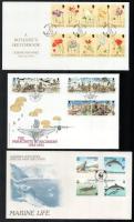 Nagy-Britannia Guernsey 20 db FDC + Isle of Man 8 db FDC, nagyrészt a '90-es évekből (Mi EUR ~200.-)