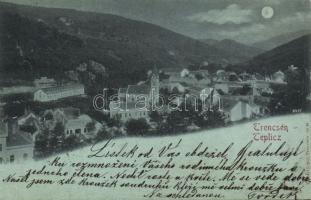 Trencsénteplic  at night