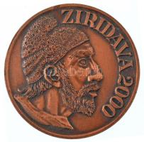 Románia DN "Arad 950 / Ziridava 2000" kétoldalas bronz emlékérem (69mm) T:XF Romania ND "Arad 950 / Ziridava 2000" double-sided bronze medallion (69mm) C:XF