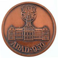 Románia DN "Arad 950 / Ziridava 2000" kétoldalas bronz emlékérem (69mm) T:XF
Romania ND &...