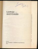 Dávid Gábor - Dobos János: Lopás - betörés. Bp., 1967, BM Tanulmányi és Kiképzési Csoportfőnökség. K...