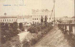 Komárom Upper Danube alley with Café Korona (fa)