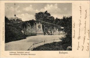 1900 Budapest XII. Svábhegy, Széchenyi pihenő, emlékmű. Divald Károly 157. sz. (fl)