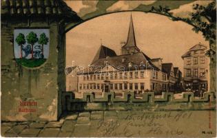 1901 Uelzen, Rathaus / town hall. Georg Kugelmann Art Nouveau litho (EK)