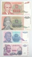 Jugoszlávia 1993. 5000D - 50.000.000D (8xklf) T:UNC-F Yugoslavia 1993. 5000 Dinara - 50.000.000 Dinara (8xdiff) C:UNC-F