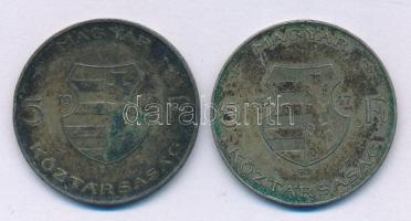 1947. 5Ft Ag "Kossuth" (2x) T:VF,F patina
Adamo F8.1