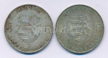 1947. 5Ft Ag "Kossuth" (2x) T:VF,F patina
Adamo F8.1