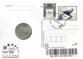 2001. 200Ft "Molnár Ferenc: A Pál utcai fiúk" felbélyegzett érmés levelezőlapon, első napi...