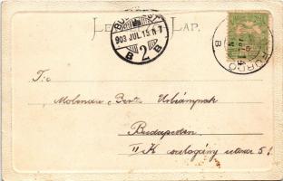 1903 Bártfafürdő, Bardejovské Kúpele, Bardiov, Bardejov; New York vendéglő, étterem. Eschwig Ede F. ...