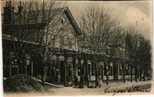 1900 Lugos, Lugoj; vasútállomás / railway station (vágott / cut)