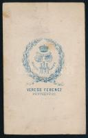 cca 1865 Hölgy magyaros ruhában, keményhátú fotó Veress Ferenc (1832-1916) kolozsvári műterméből, 10...