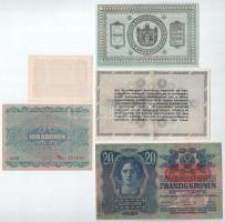 1913. 20K II. kiadás, piros "DEUTSCHÖSTERREICH" felülbélyegzéssel + Oroszország / Polgárhá...