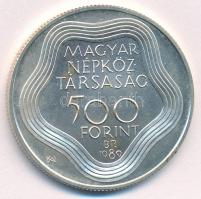 1989. 500Ft Ag "Nyári olimpia - Barcelona" kapszulában T:BU patina Adamo EM110