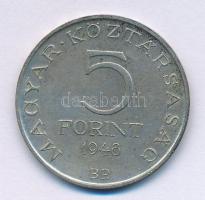 1948. 5Ft Ag "Petőfi" T:AU patina Adamo EM1