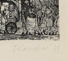 Kondor Béla (1931-1972): Illusztráció (Vélez de Guevara: A sánta ördög c. kötethez). Rézkarc, papír,...