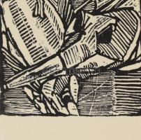 Kondor Béla (1931-1972): Illusztráció (Ernest Hemingway: Az öreg halász és a tenger c. kötethez). Fa...