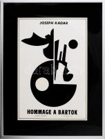 Joseph Kádár (1936-2019): Hommage á Bartók, 1981. Szitanyomat, papír, jelzett. Számozott (7/10). Üve...
