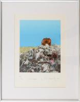 Nádasdy János (1939-): Stilleben (csendélet), 1977. Szitanyomat, papír, jelzett. Számozott (121/200)...