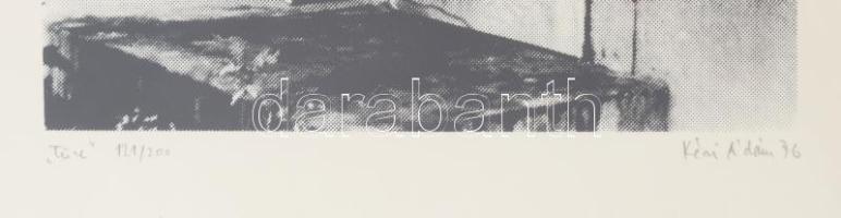 Kéri Ádám (1944-): Türe (ajtó), 1977. Szitanyomat, papír, jelzett. Számozott (121/200). Neue Kunst a...