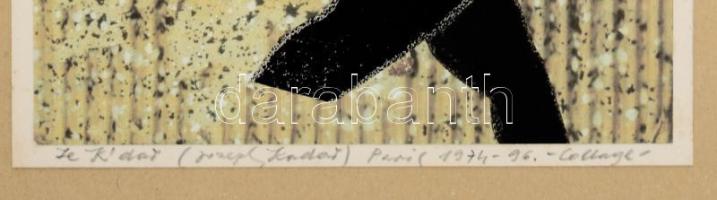 Joseph Kádár (1936-2019): Tánc (cím nélkül), 1974-1996. Elektrográfia, papír, jelzett. Üvegezett fak...