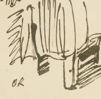 Kokoschka, Oskar (1886-1980): Erotikus jelenet. Litográfia, papír, jelzett a litográfián. Melléklet ...