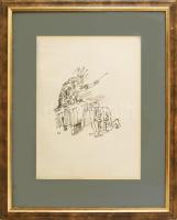 Kokoschka, Oskar (1886-1980): Erotikus jelenet. Litográfia, papír, jelzett a litográfián. Melléklet ...