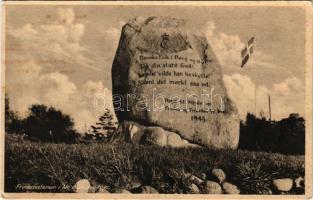 Frihedsstenen i. Nr. Asminderup 1945. - Reist til Minde om Freden og Friheden 5te Mat. / Második világháborús dán hősök emléke / WWII Danish military monument (EK)