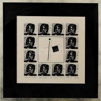 Joseph Kádár (1936-2019): "Hommage á Kassák", 1987-1990. Elektrográfia, papír, jelzett, sz...