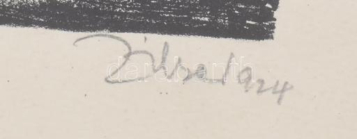 Zilzer Gyula (1898-1969): Leidenschaft (szenvedély), 1924. Litográfia, papír. Jelzett. Üvegezett fak...