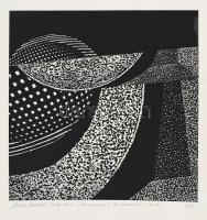 Joseph Kádár (1936-2019): Hommage a Le Corbusier. Szitanyomat, papír, jelzett, számozott (8/10). 27x27 cm