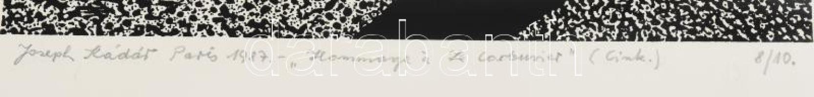 Joseph Kádár (1936-2019): Hommage a Le Corbusier. Szitanyomat, papír, jelzett, számozott (8/10). 27x...