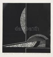 Joseph Kádár (1936-2019): Hommage a Le Corbusier. Szitanyomat, papír, jelzett, számozott (8/10). 27x27 cm