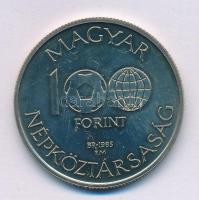 1985. 100Ft alpakka "Labdarúgó Világbajnokság 1986. - Mexikó" kapszulában T:BU