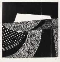 Joseph Kádár (1936-2019): Hommage a Le Corbusier. Szitanyomat, papír, jelzett, számozott (8/10). 27x27 cm