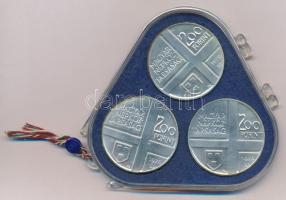 1976. 200Ft Ag (3xklf) "Magyar festők I. / Derkovits, Szinyei, Munkácsy" érmesor plombált ...